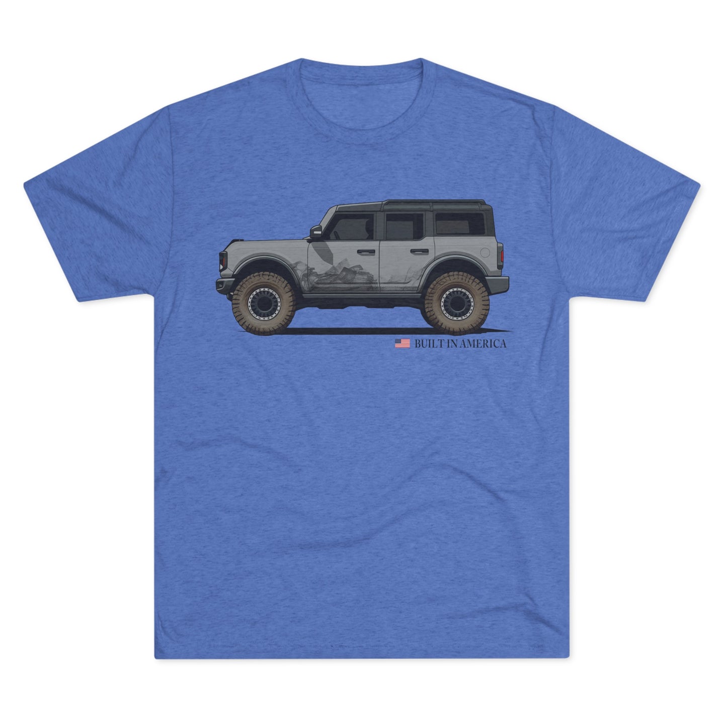 Ford Bronco Built in America - Cactus Gray Bronco - Unisex Tri-Blend Crew Tee