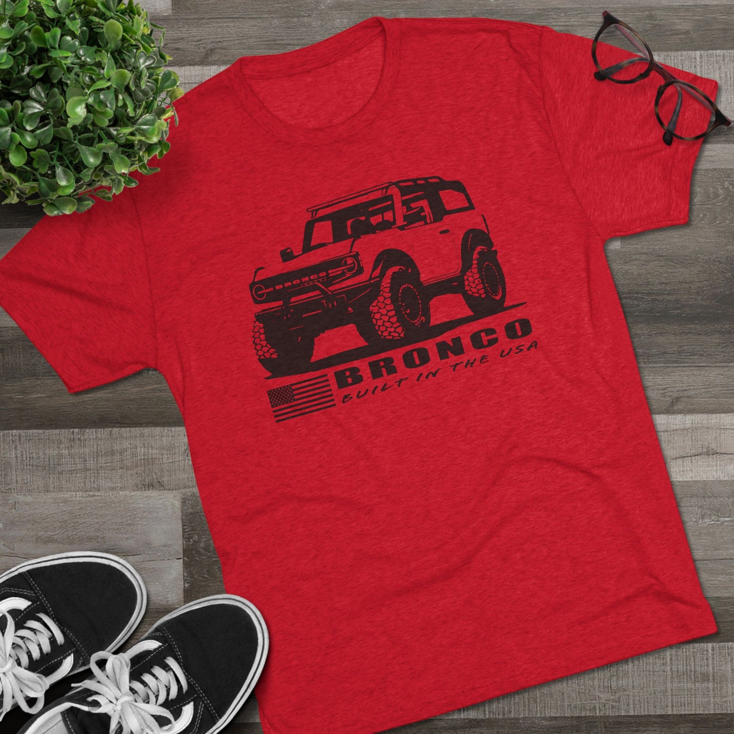 Ford Bronco Shirt Built In The USA Short Sleeve