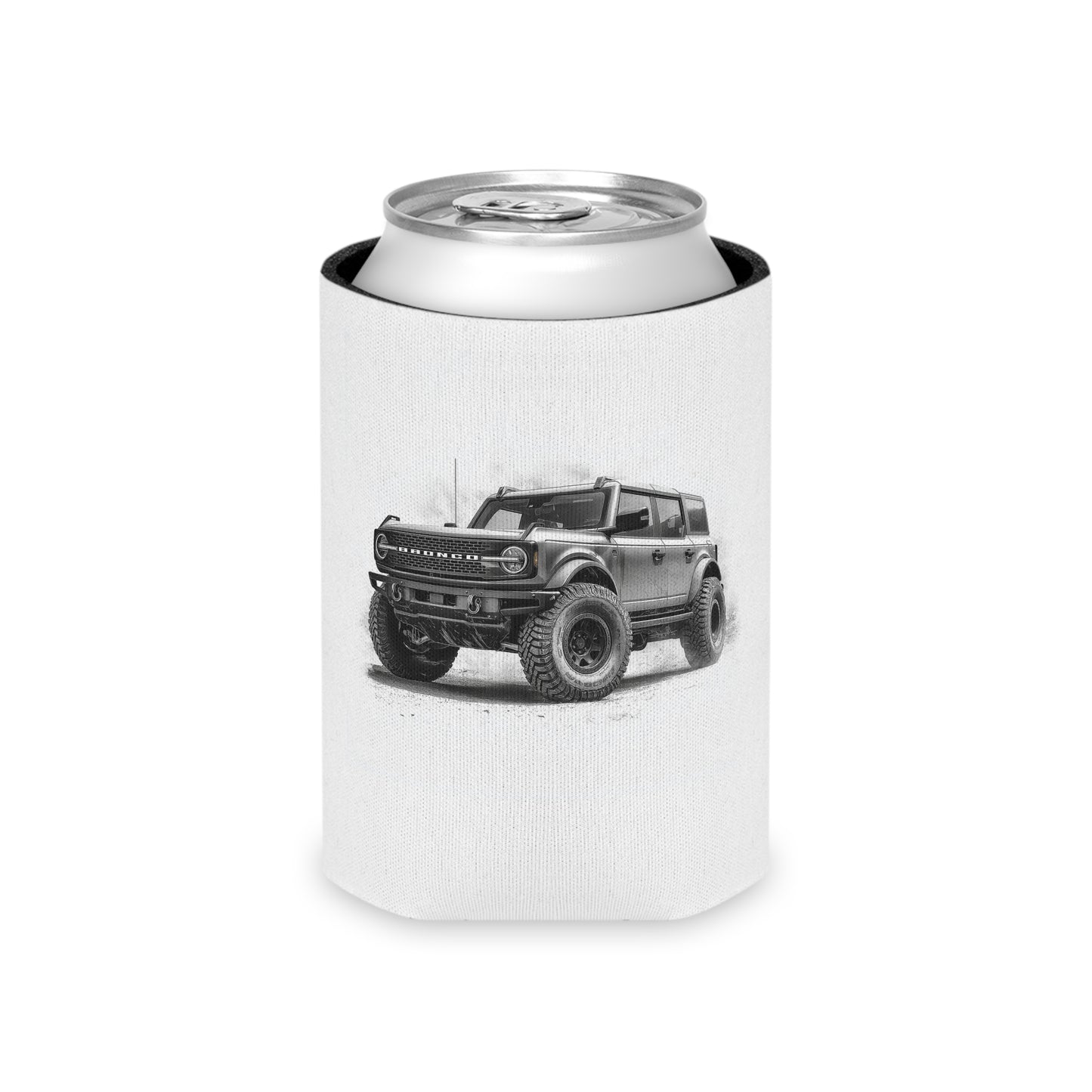 Ford Bronco - Off-Road Sketch Can Koozie Cooler | Truck Illustrations, Camping Gear