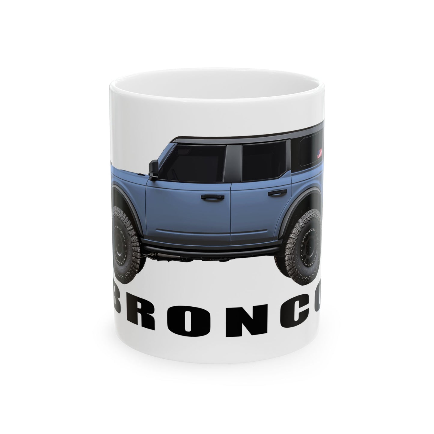 Ford Bronco | American flag _ Azure Gray Paint Color