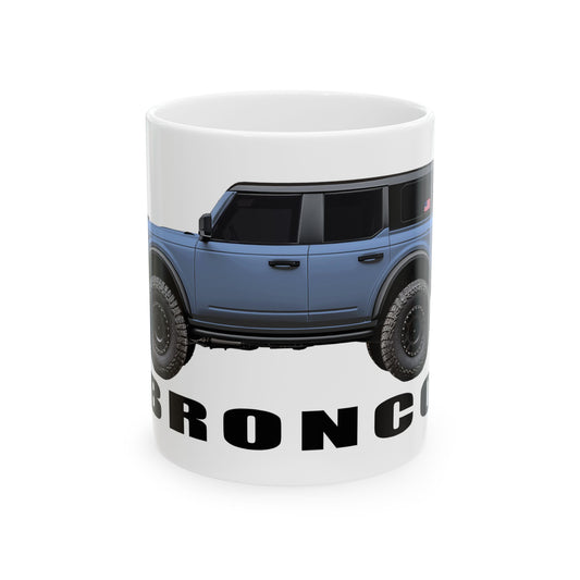 Ford Bronco | American flag _ Azure Gray Paint Color