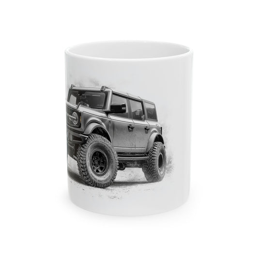 Ford Bronco Illustration Mug _ Ceramic Coffee Cup 11oz or 15oz