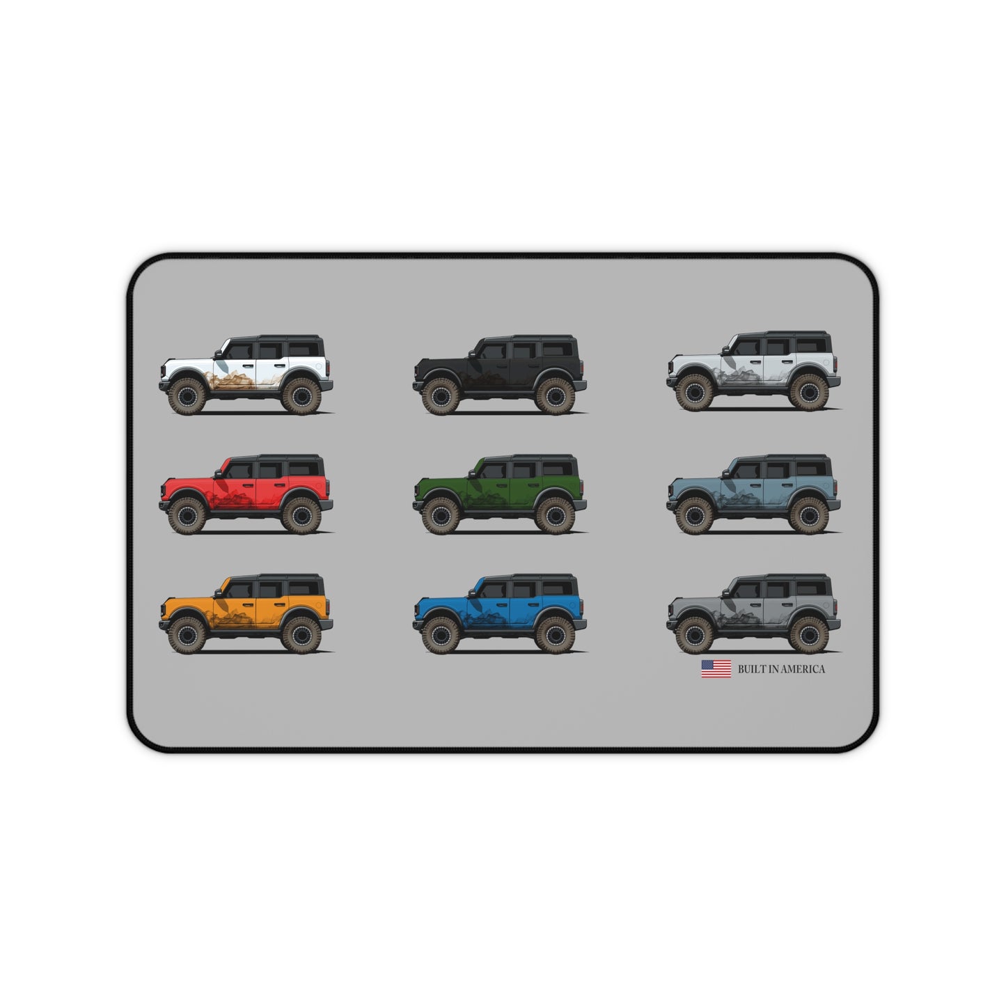 Ford Bronco Built in America - Desk Mat and Mouse Pad