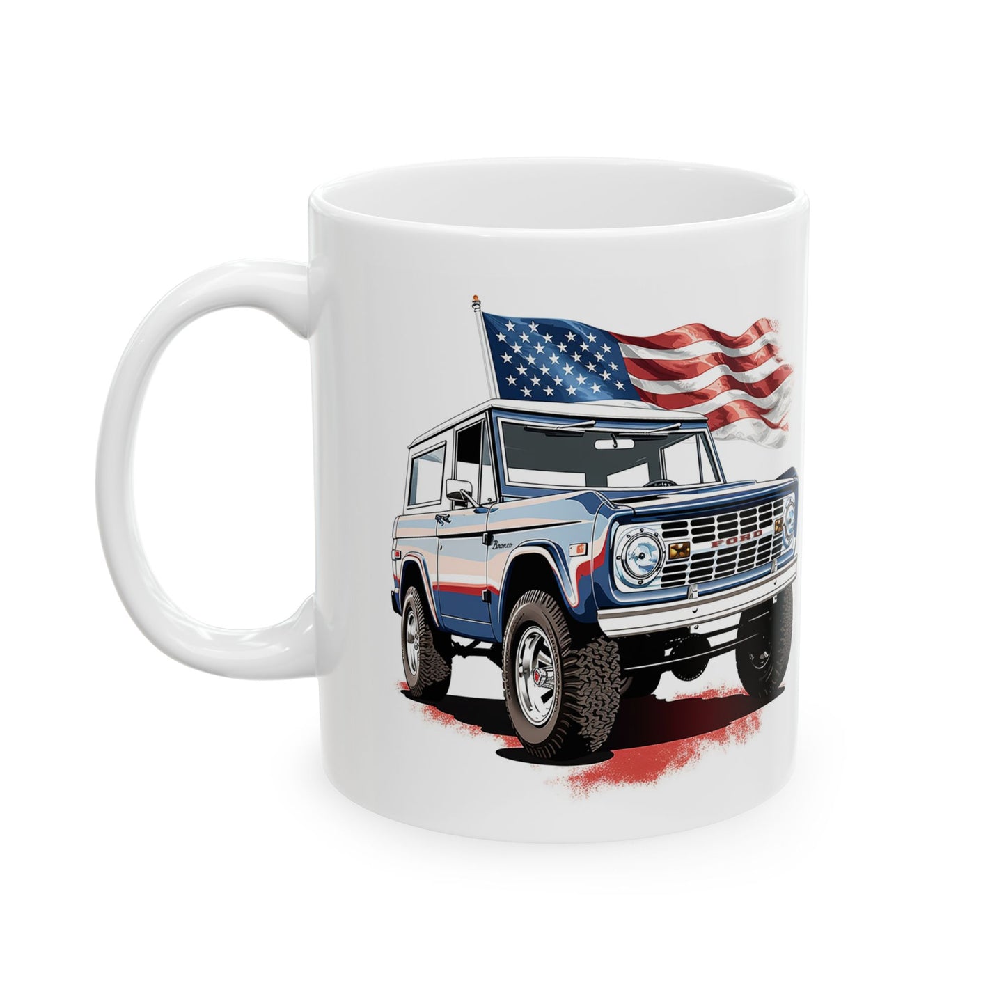 Ford Bronco Coffee Mug Ford Bronco lovers mug retro bronco mug american flag