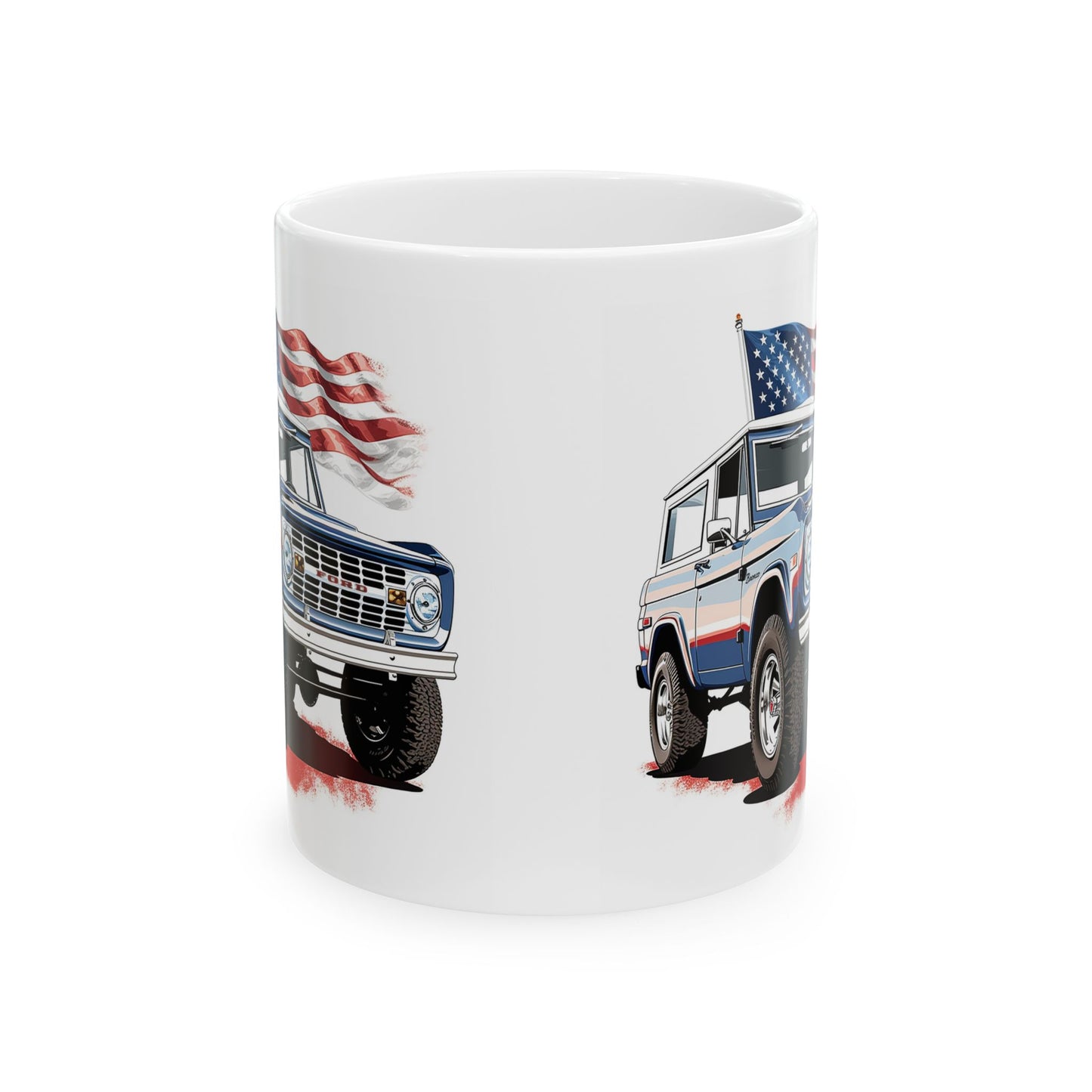 Ford Bronco Coffee Mug Ford Bronco lovers mug retro bronco mug american flag