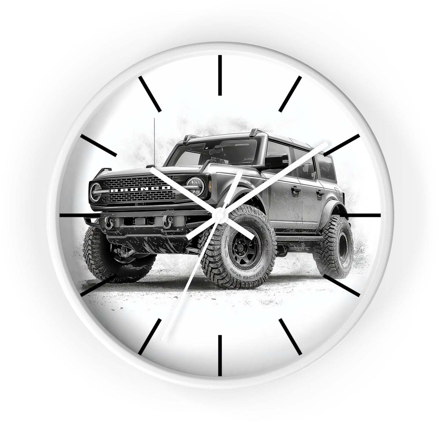 Ford Bronco Clock _ Off-Road Bronco Wall Clock -Truck Illustration, Automotive Decor