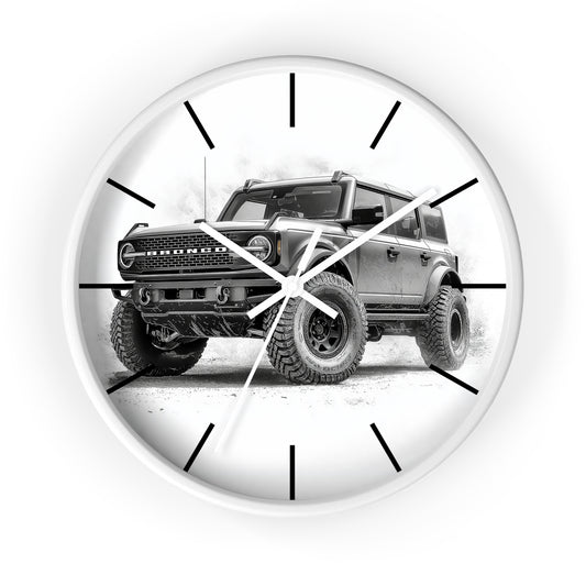 Ford Bronco Clock _ Off-Road Bronco Wall Clock -Truck Illustration, Automotive Decor