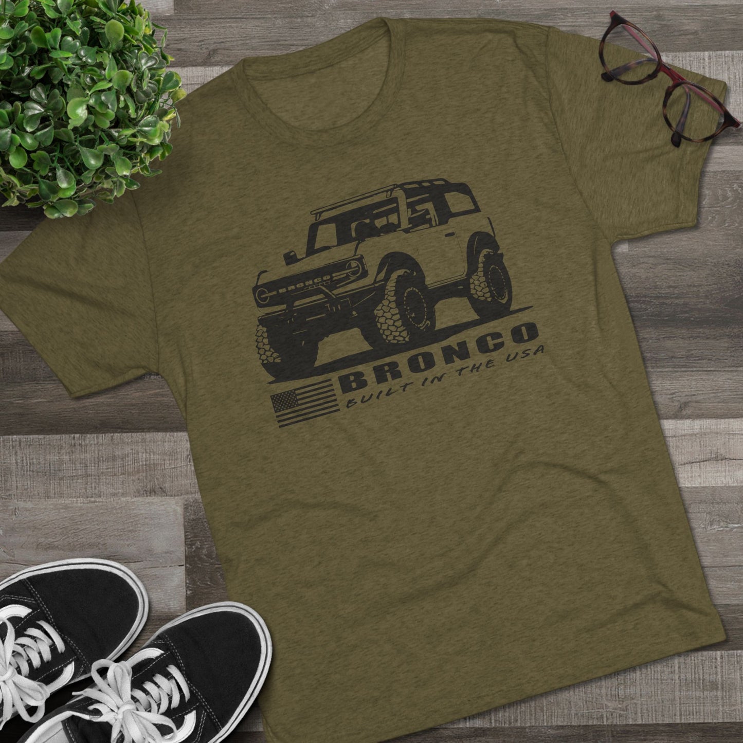 Ford Bronco Shirt Built In The USA Short Sleeve