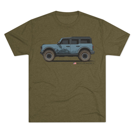 Ford Bronco Built in America - Area 51 Bronco - Unisex Tri-Blend Crew Tee